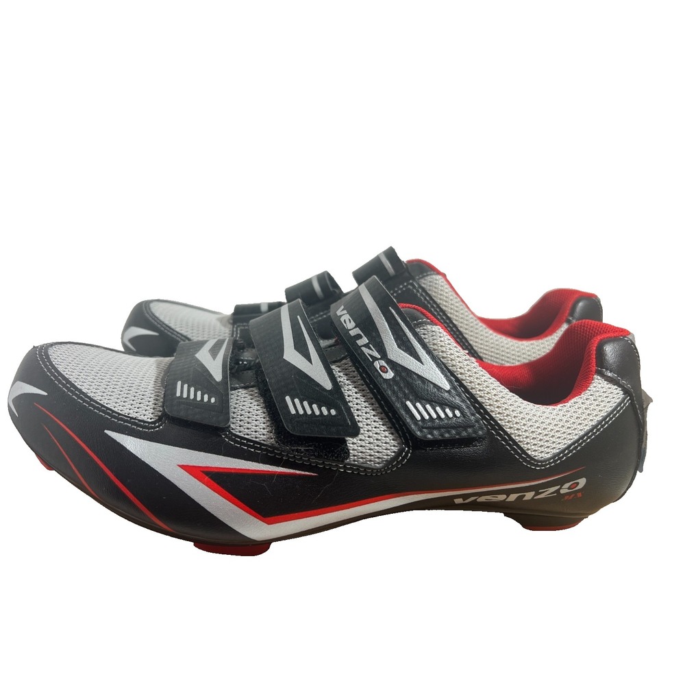 Venzo MX Men's Bicycle Bike Shoes Size 10 Multicolor Three Strap Adjustable NWOT